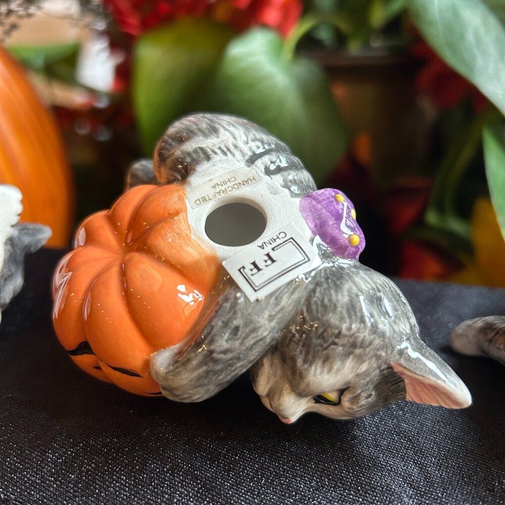 Retired Fitz and Floyd Halloween Kitty “Tumblers” Figurines – 2063/141 - Picture 10 of 14